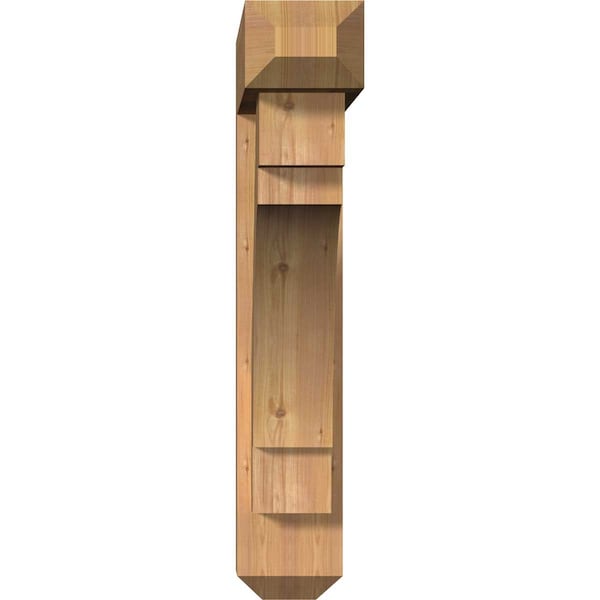 Merced Craftsman Smooth Bracket W/ Offset Brace, Western Red Cedar, 7 1/2W X 36D X 40H